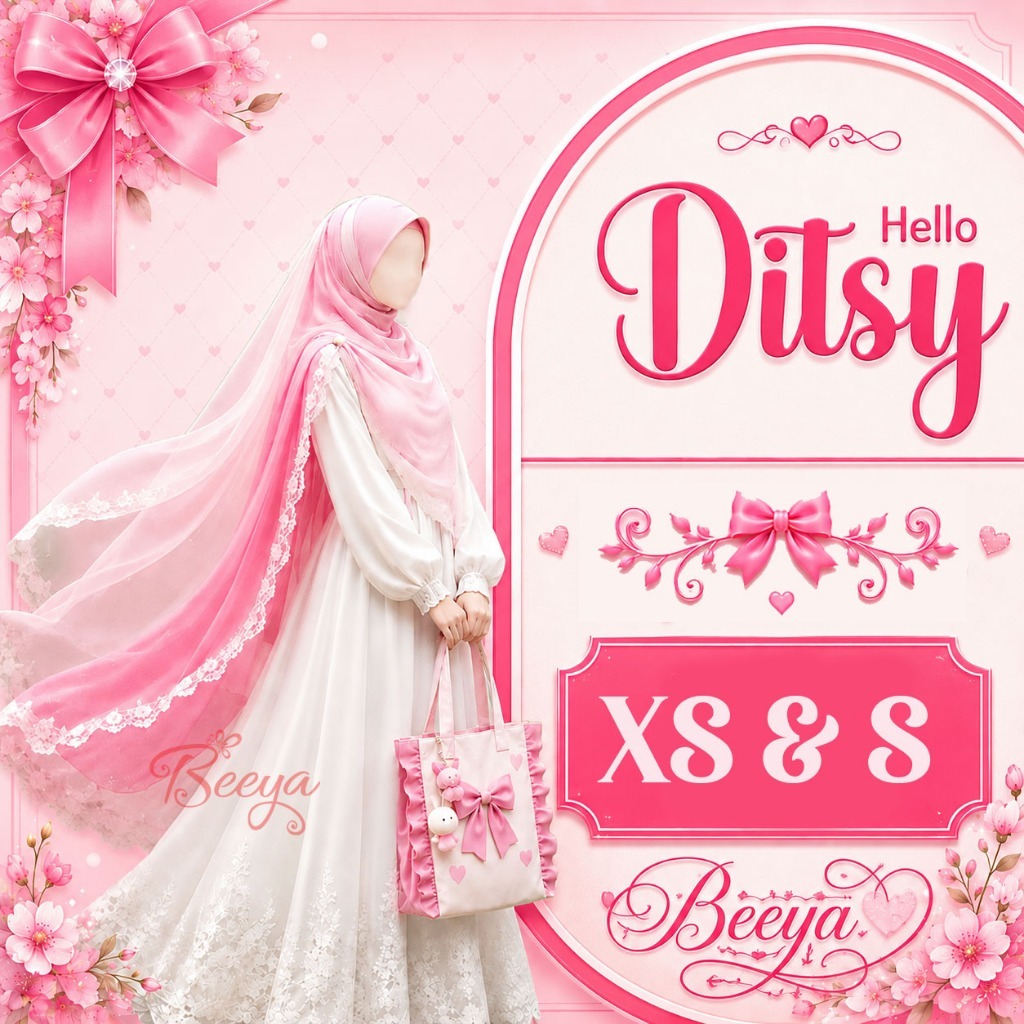 2. Ditsy September Gamis Muslimah XS & S Gamis Tasikmalaya Chiara, Cupella, Delila, Fiocco, Naea, Pa