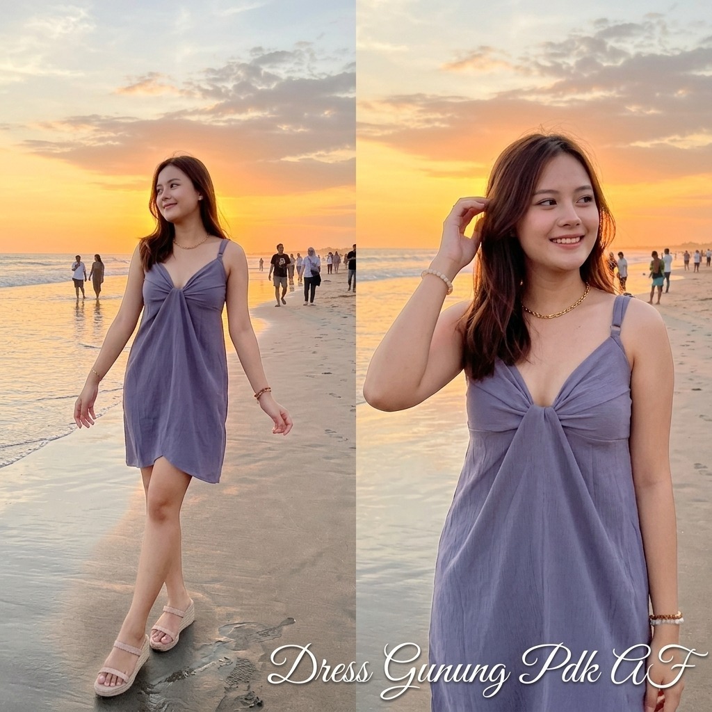 DRESS GUNUNG PENDEK REMPEL CRINKLE AIRFLOW