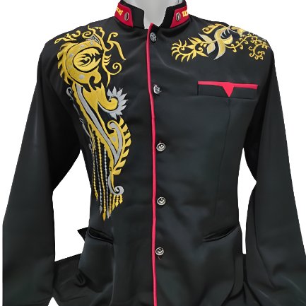 Baju Koko Jasko Dewasa Bordir Warna Hitam Bahan High Twis Model Terbaru 2026