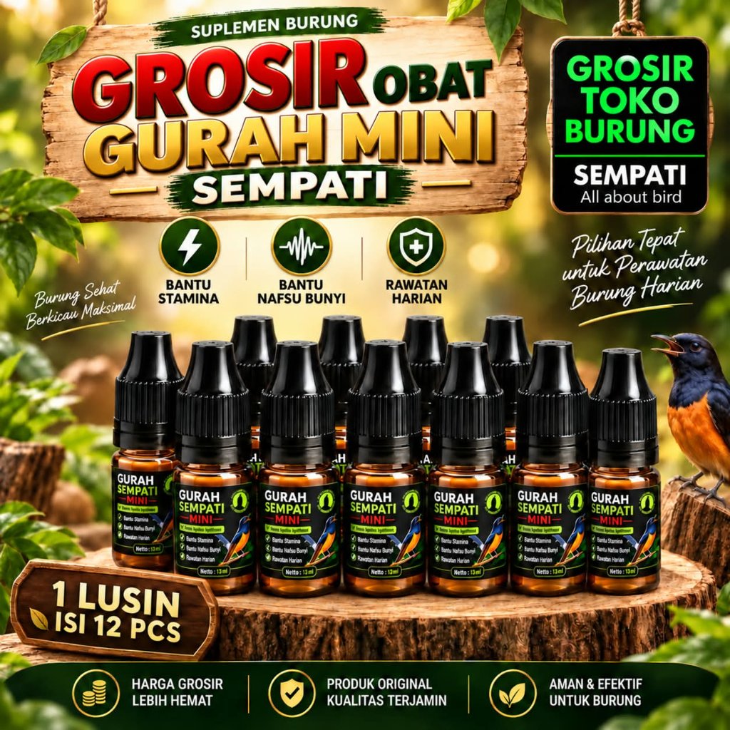 SEMPATI GROSIR Obat Gurah Total Mini Isi 12 Pcs Super Ampuh By Sempati Obat Burung Serak Macet Bunyi