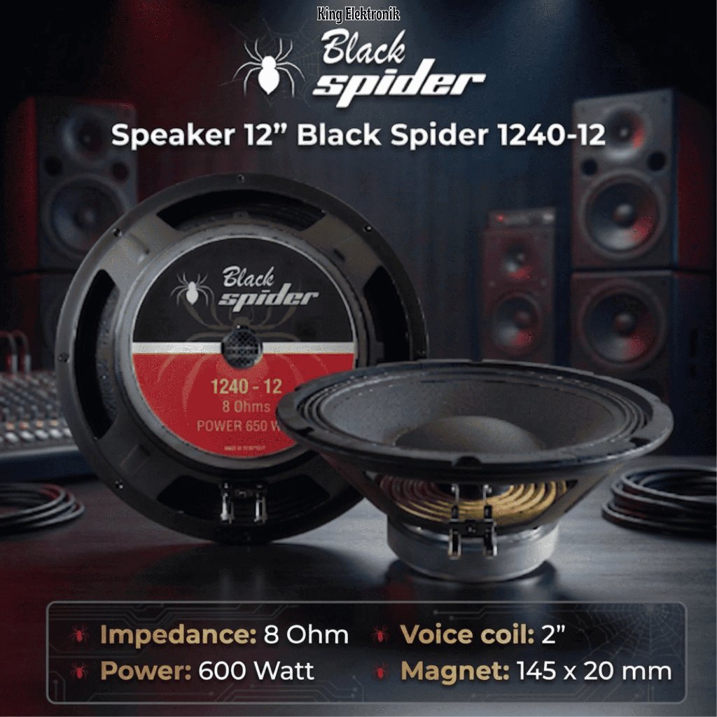 Speaker 12 Inch Black Spider 1240-12