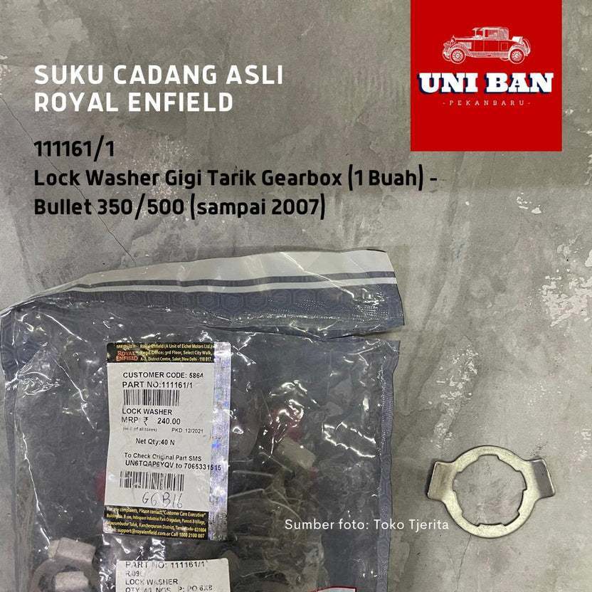 PROMO LOCK WASHER (1 BUAH) GEARBOX BULLET 2002-2007 111161/1 - ROYAL ENFIELD READY