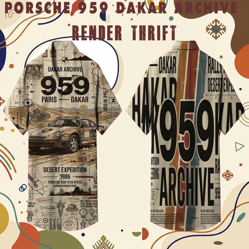 959 Dakar Archive "Rally Typo" Statement Shirt