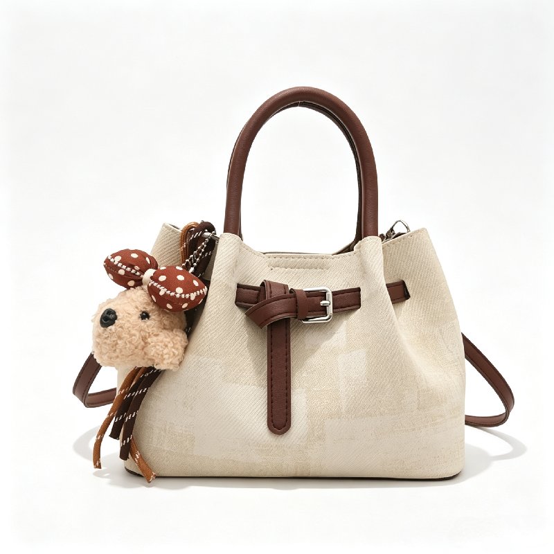 (COD) Tas Selempang Tangan Wanita Model Terbaru Gaya Korea Vintage, Tas Multifungsi Bahan Kain Tekst