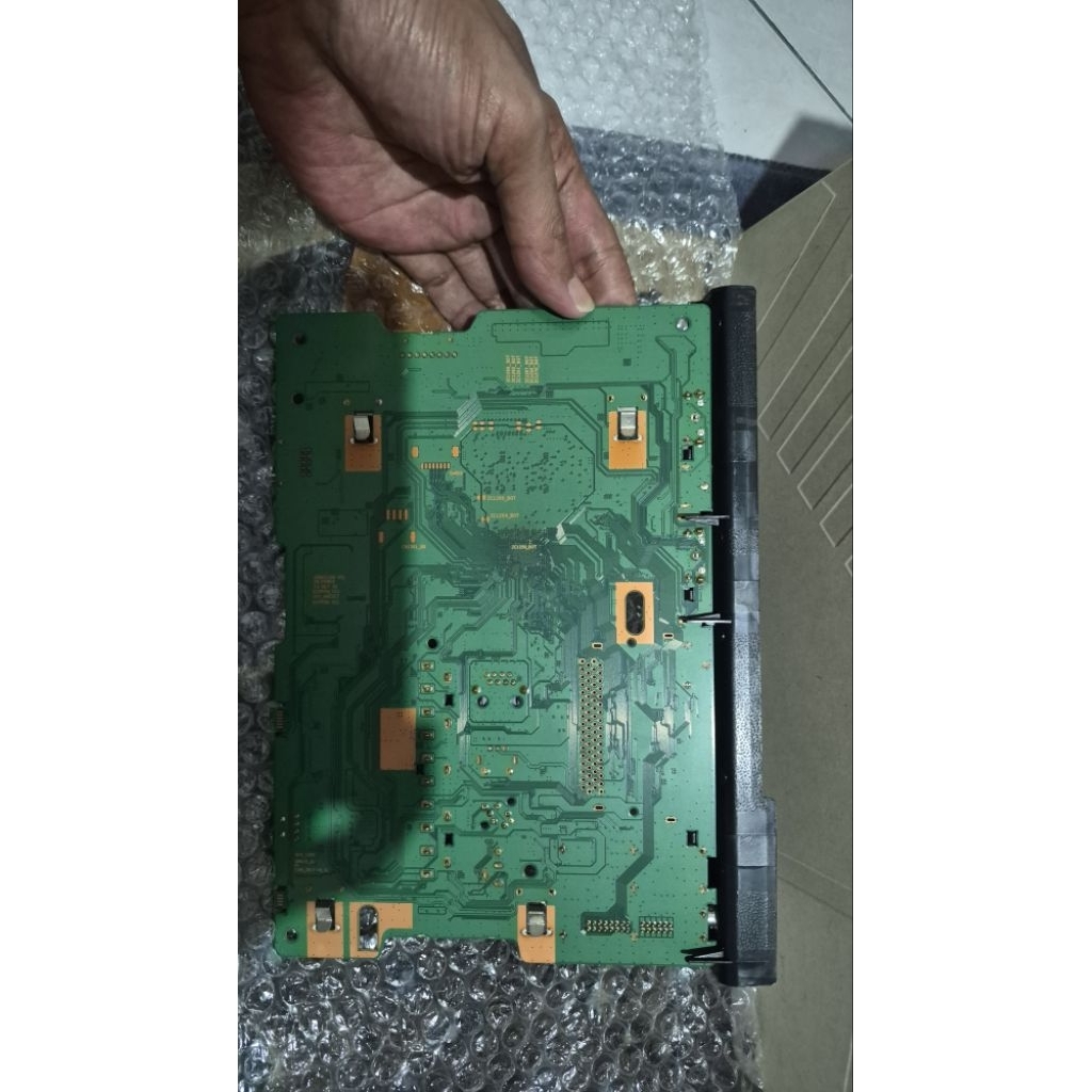 Board PCB modul elektronik hijau dengan konektor, spare part perangkat elektronik