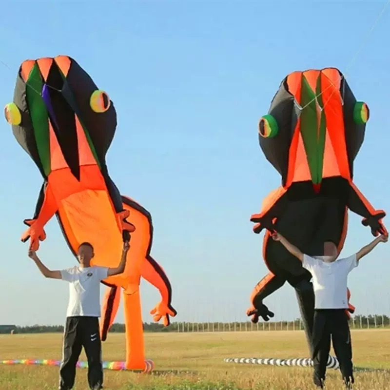 Layang‑layang 3D Tanpa Rangka Bentuk Tokek Raksasa, Layang‑layang Lunak Khusus Dewasa