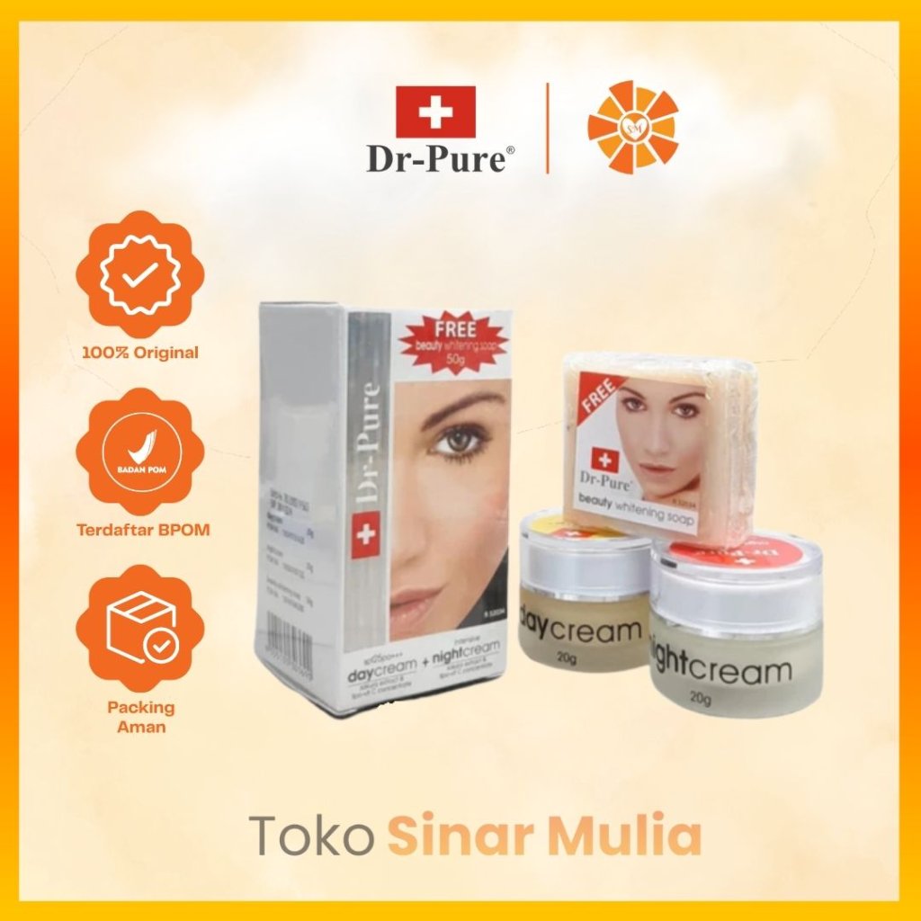 DR PURE SET 3IN1 WHITENING BPOM TERBARU PAKET KRIM DR PURE DRPURE ORIGINAL