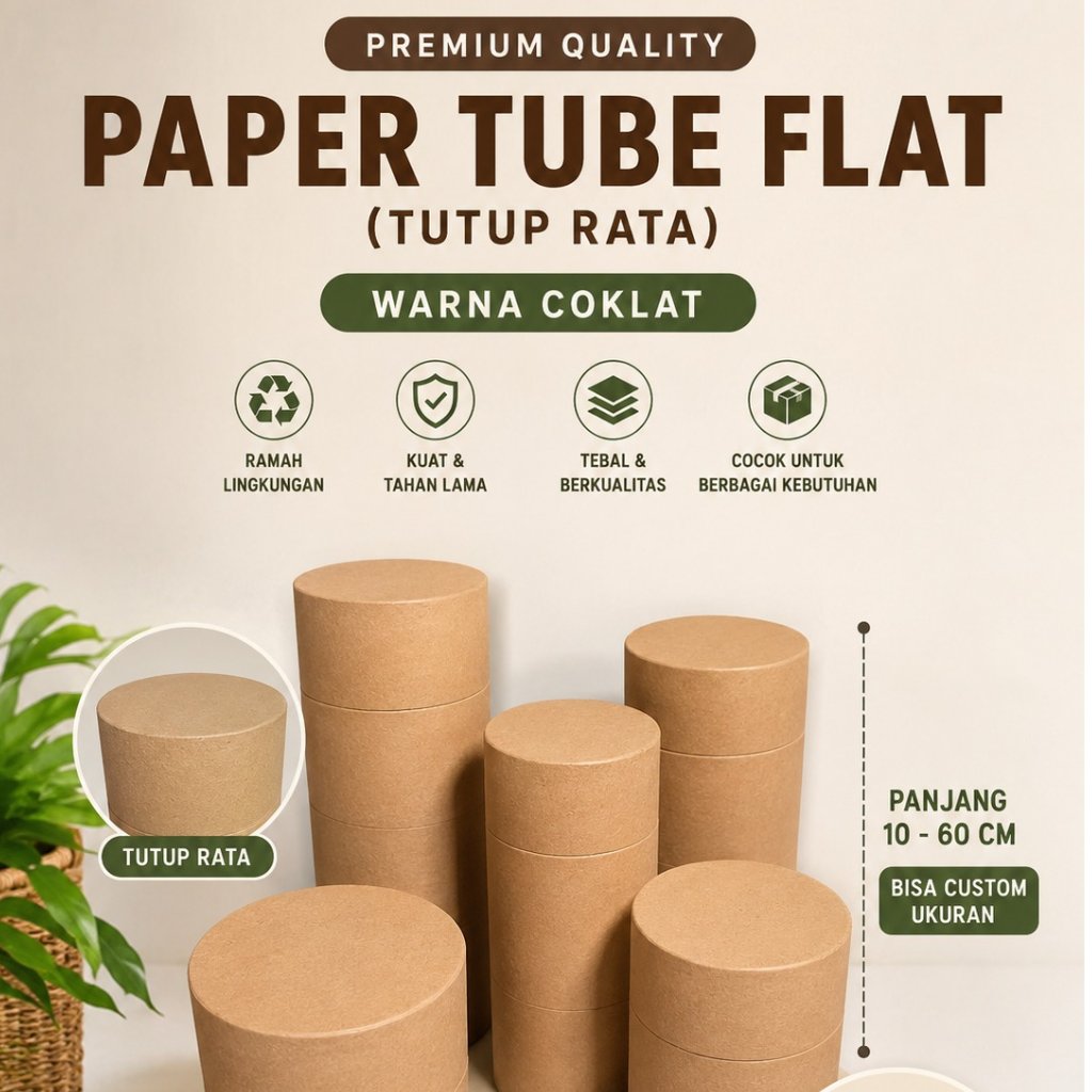 8.0 cm / paper tube /paper tube flat / paper core / 1 set / tutup buka