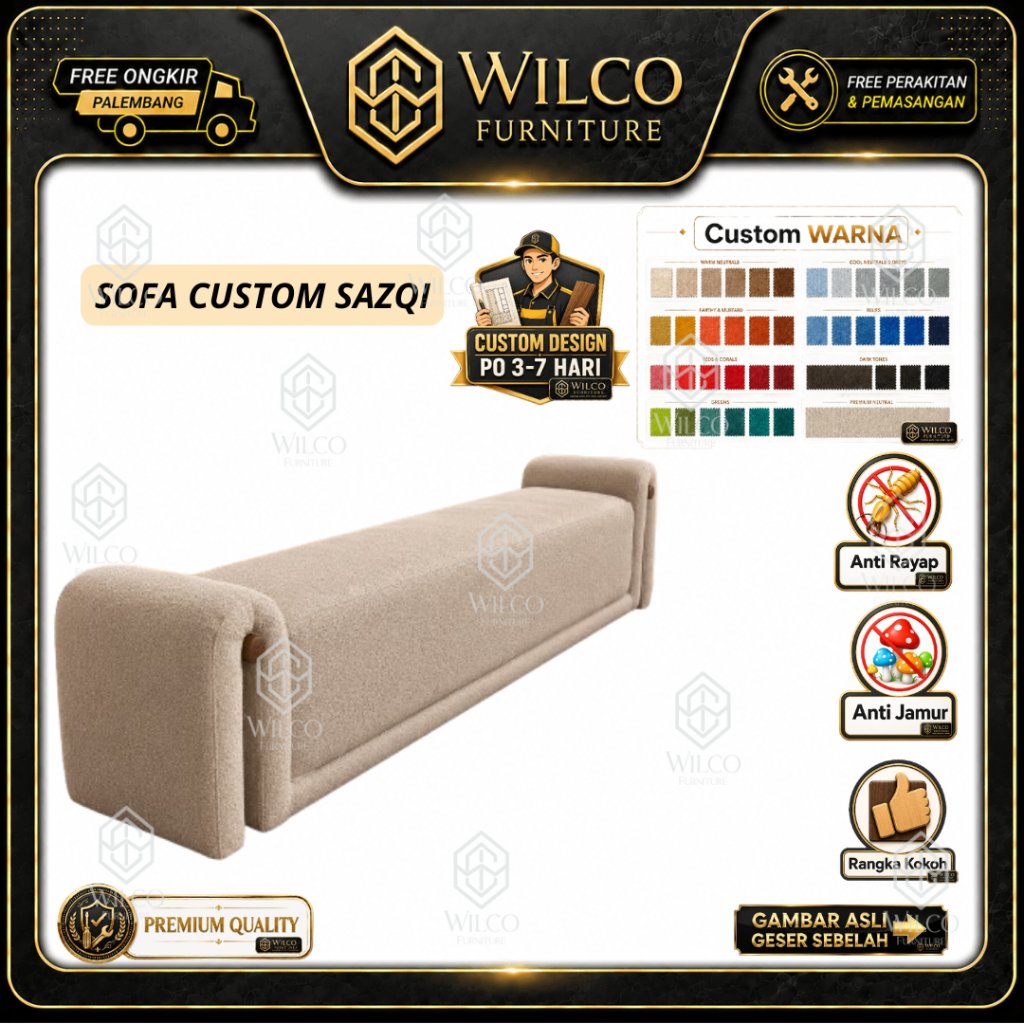 Sofa Custom Sazqi | Bench Sofa Custom Bahan Canvas