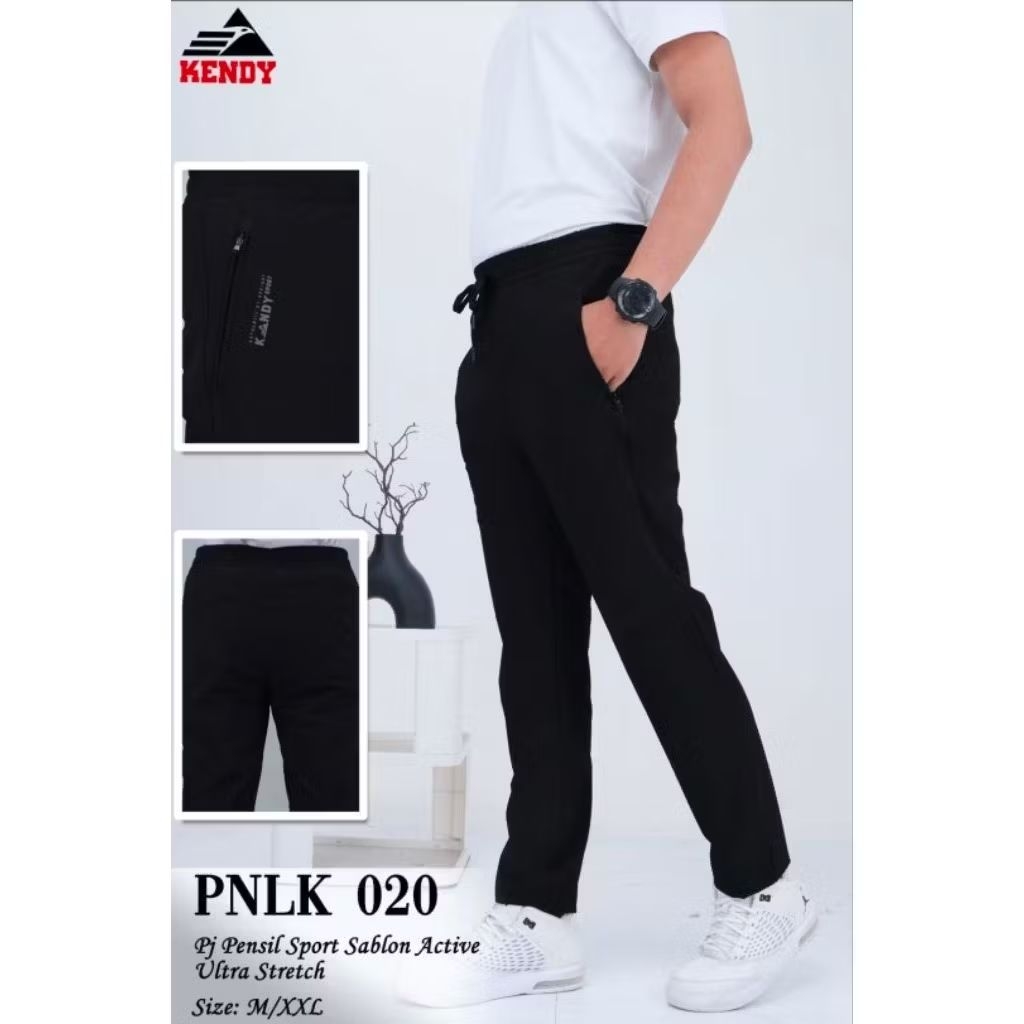 Celana Training motif KENDY panjang pensil active ultra  Stretch slimfit PNLK