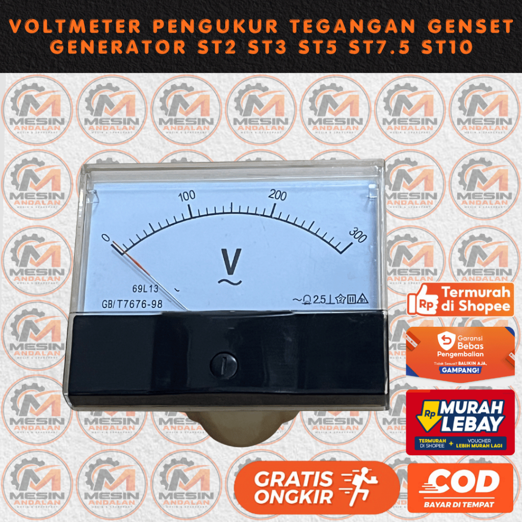 Voltmeter Pengukur Tegangan Genset Generator ST2 ST3 ST5 ST7.5 ST10