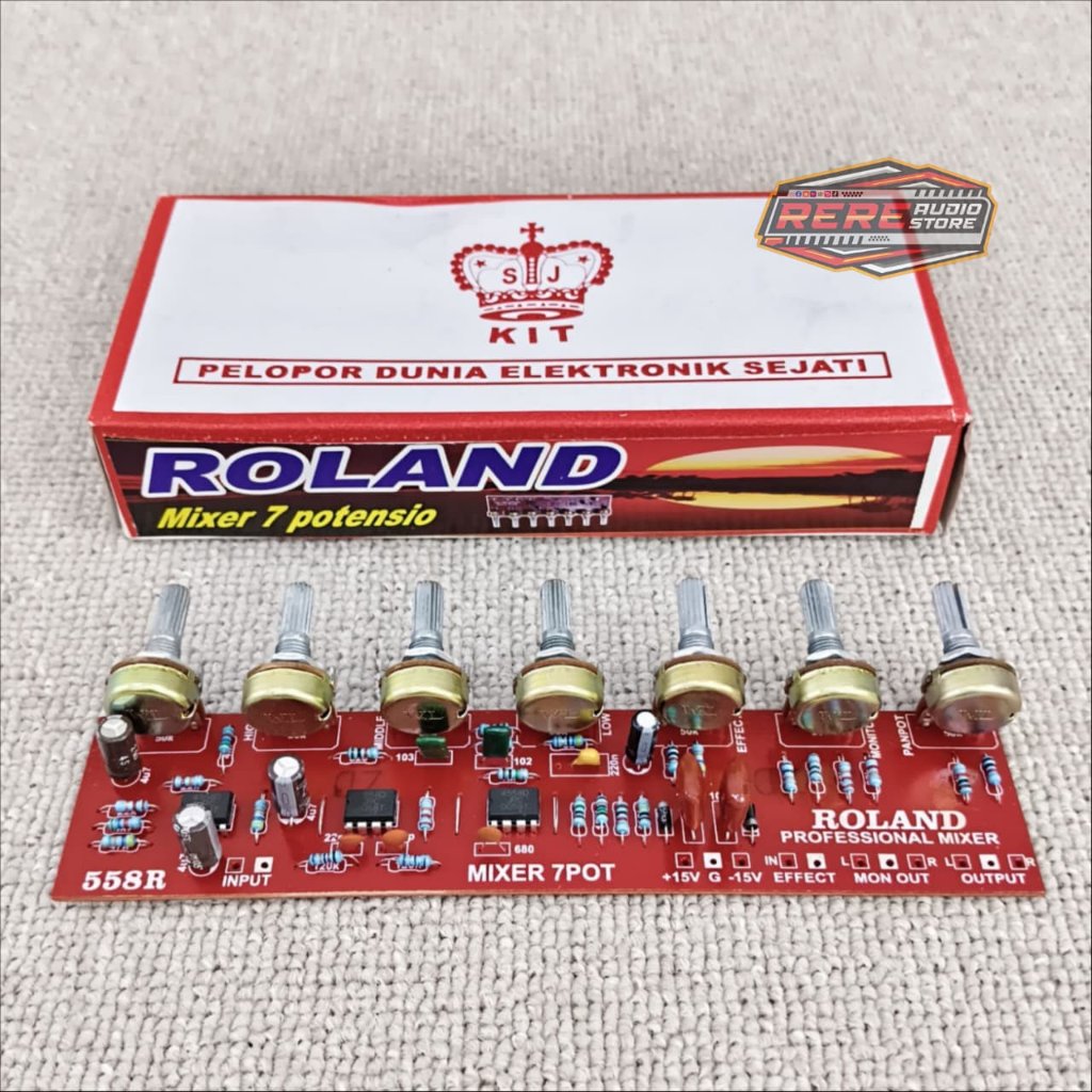 Kit Mixer Mikser ROLAND 7 Potensio Penguat Mic