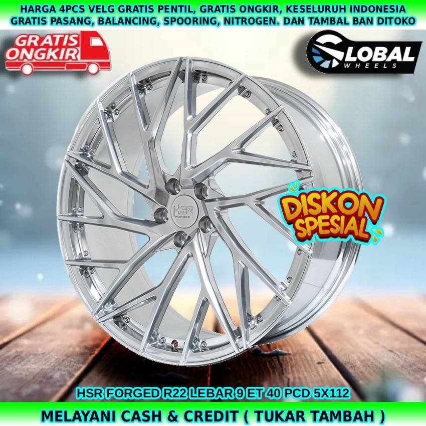 VELG R22 VELG HSR FORGED UNTUK MOBIL MERCY Audi e-tron / Q8 e-tron enza Z9 GT DLL VELG FORGED R22