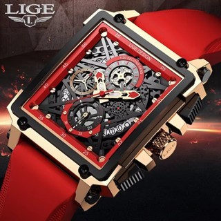 LIGE eksklusif jam tangan pria original terbaru anti air sports kronograf jam tangan