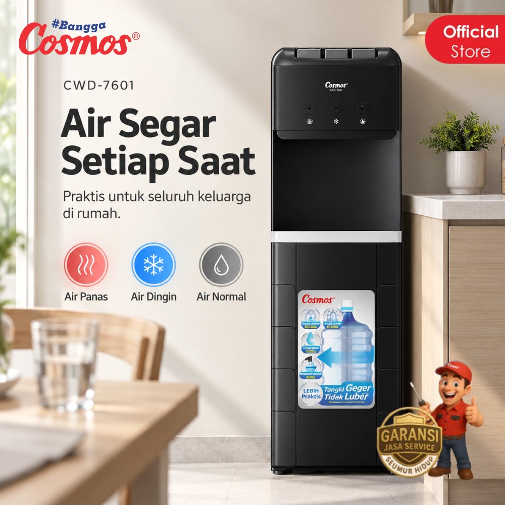 Cosmos CWD-7601 Dispenser Galon Bawah - Water Boiler