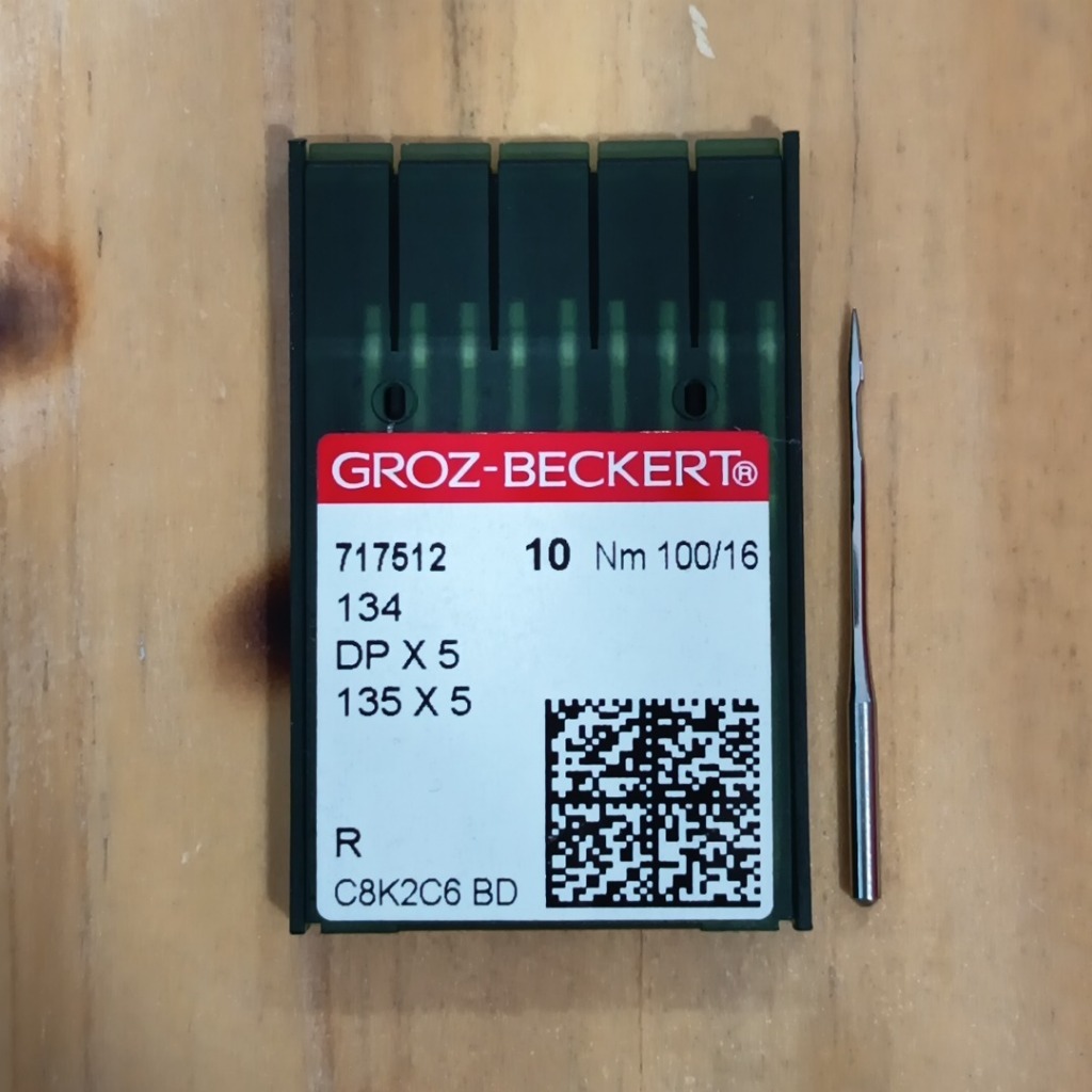 Jarum Grozbeckert DPx5 100/16 no.16, Jarum Konveksional Tajam/Awet/Kuat