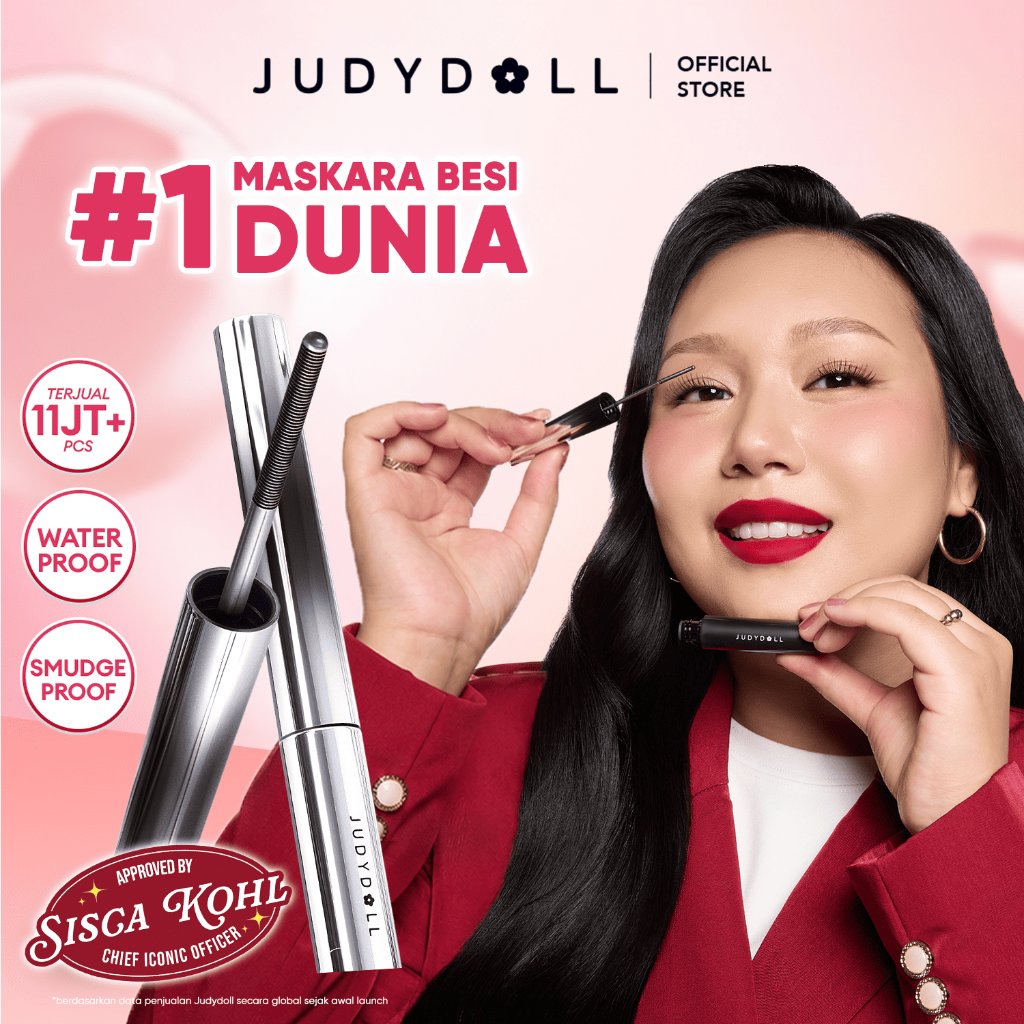 Judydoll Iron Mascara OG - Maskara Besi Waterproof Smudgeproof Sweatproof Anti Gumpal Anti Clumpy Ha