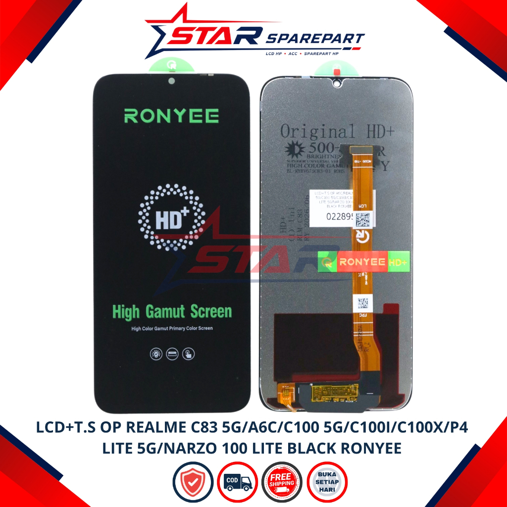 LCD TOUCHSCREEN REALME C83 5G / A6C / C100 5G / C100I / C100X / P4 LITE 5G / NARZO 100 LITE