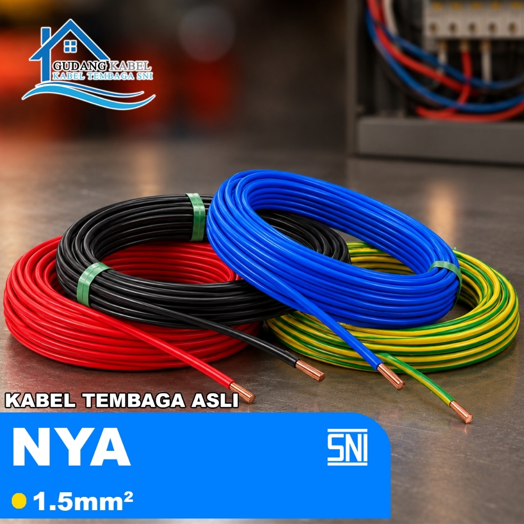 Kabel NYA 1.5mm Senmi / Kabel Listrik NYA 1.5mm / Kabel NYA 1M 3M 5M