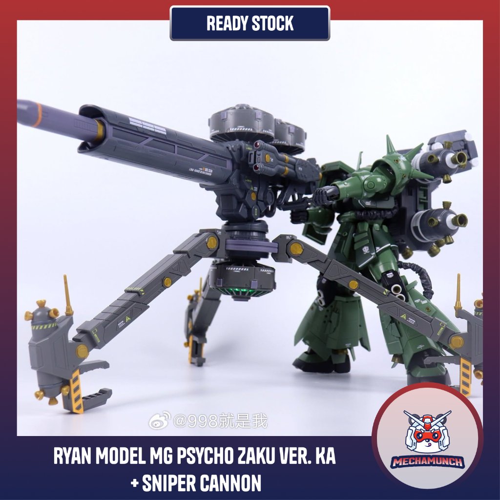 Ryan Model MG Psycho Zaku ver. Ka + Sniper Cannon Model Kit 1/100