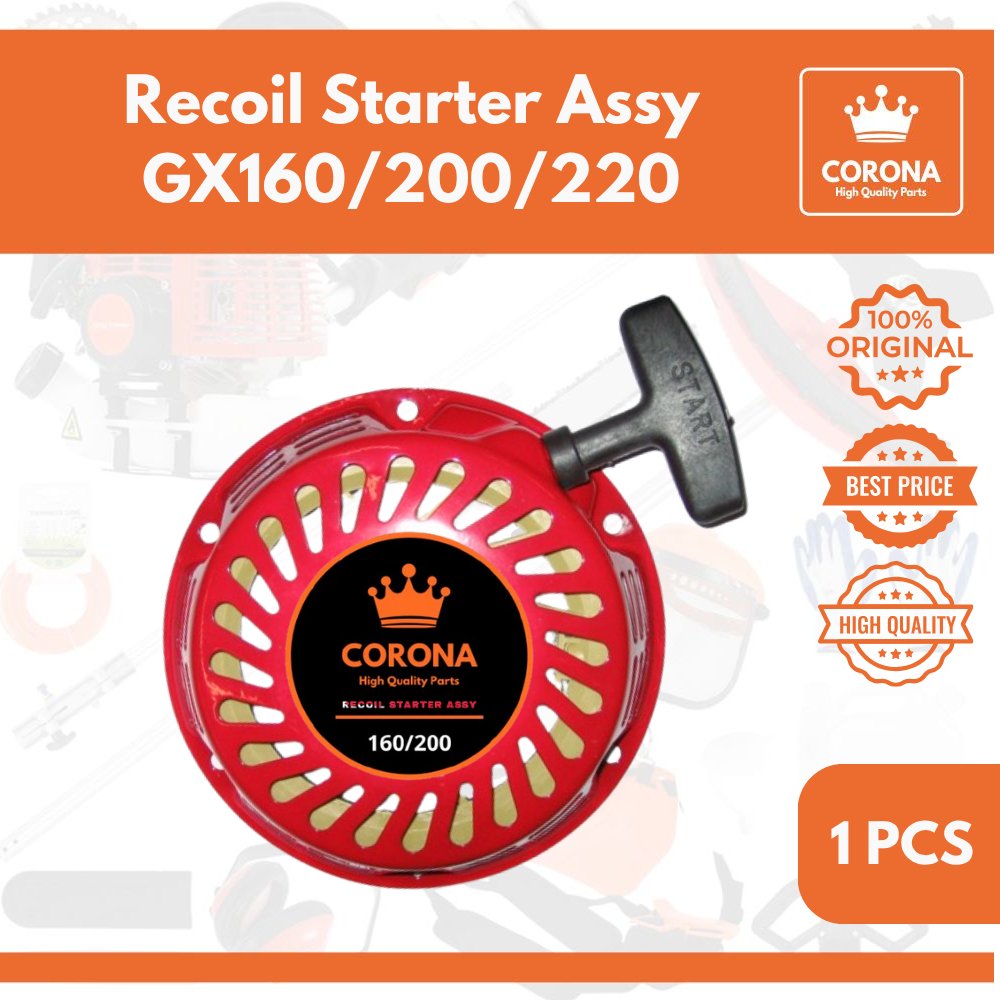 Recoil Starter Iron GX 160 200 220 Stater Plat Besi Tarikan Engkol Engine Mesin Penggerak Honda Bens