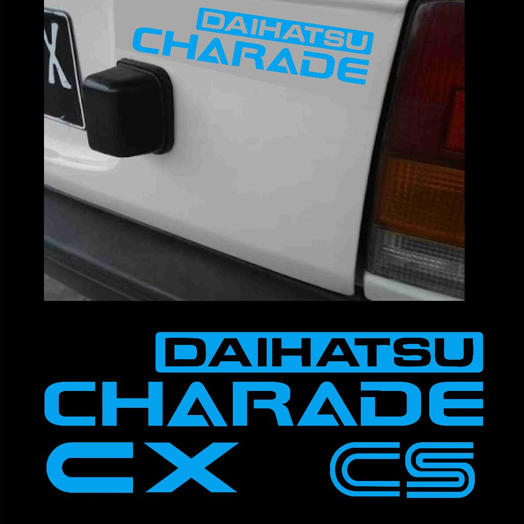 CUTTING STIKER DAIHATSU CHARADE CX CS BAGASI BELAKANG