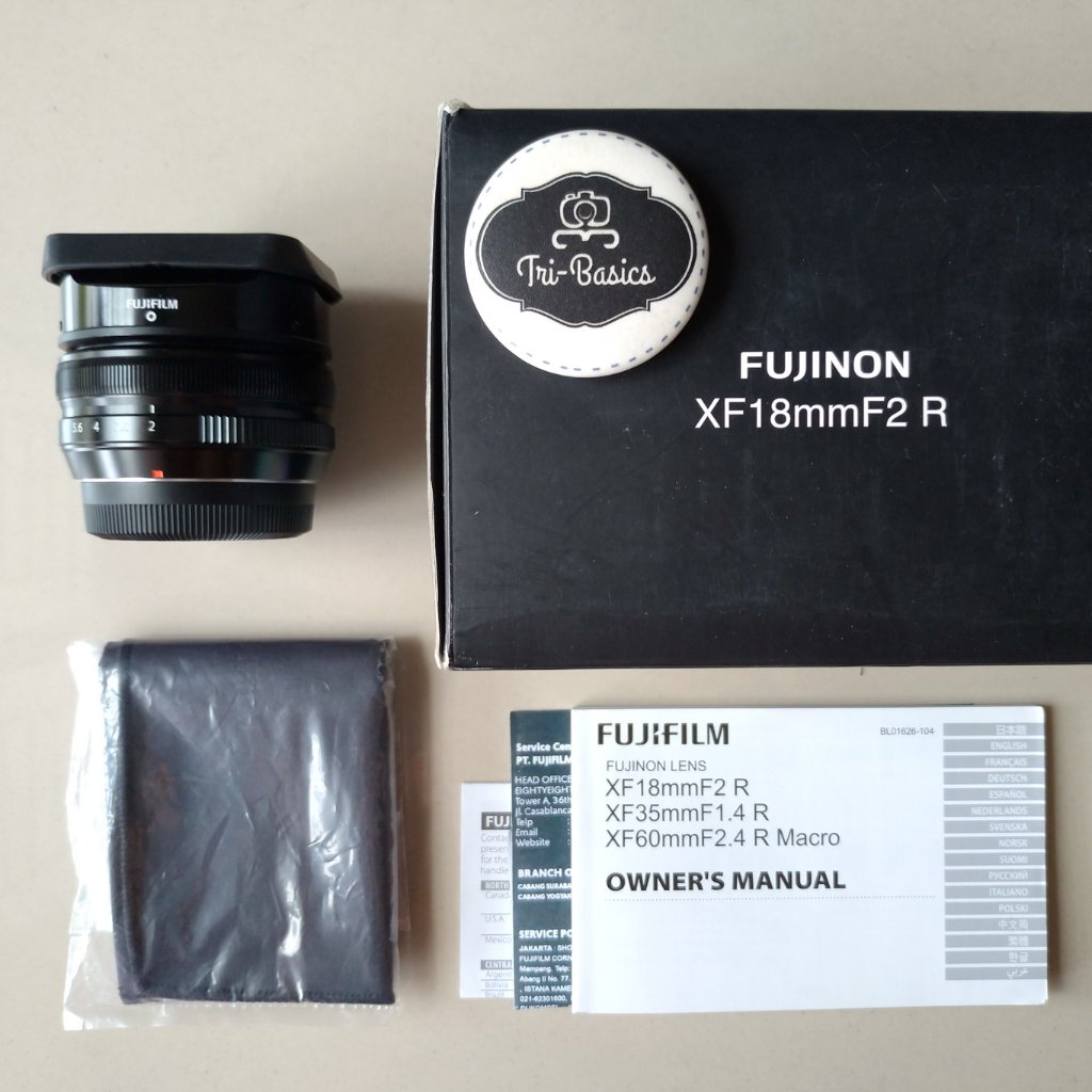 Fujinon XF 18mm f2 Mulus Murah 18 mm f/2 Fuji Fujifilm Lensa