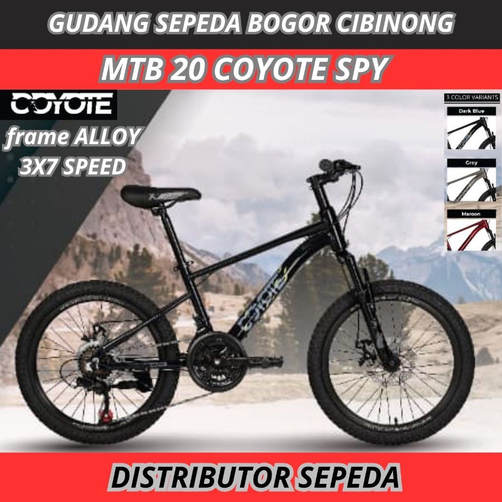 Sepeda Gunung MTB 20 Coyote SPY FRAME ALLOY NEW