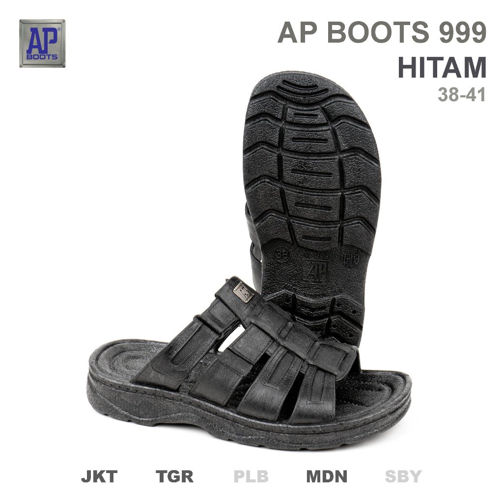 Ap Boots 999 Hitam - Sandal Selop