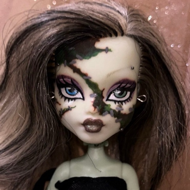 [HEAD ONLY] repainted monster high doll frankie stein g2 head mh