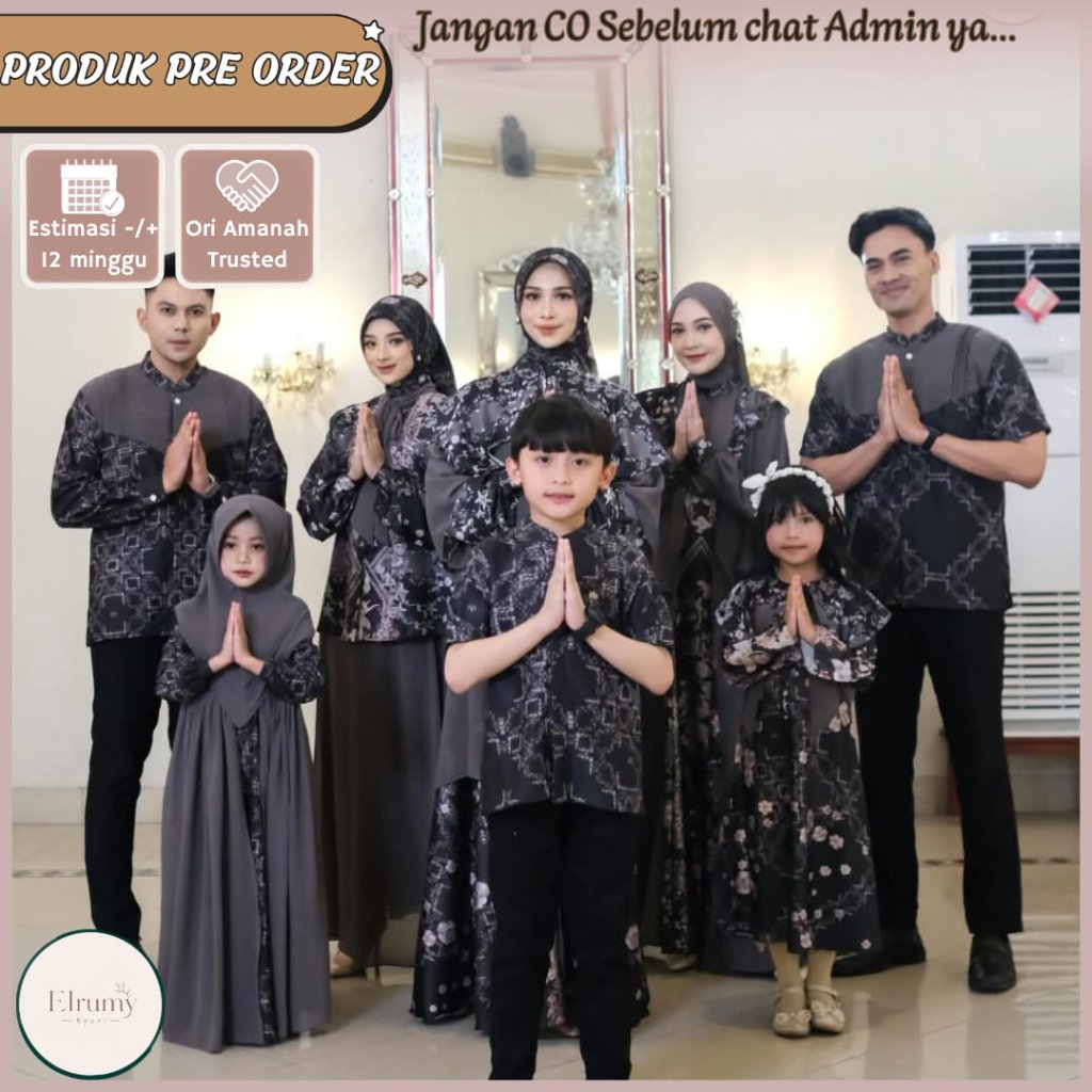 Samara tungga famset lebaran 2027 by Isa hijab OPEN PO READY JANUARI 2027 Family set sarimbit couple