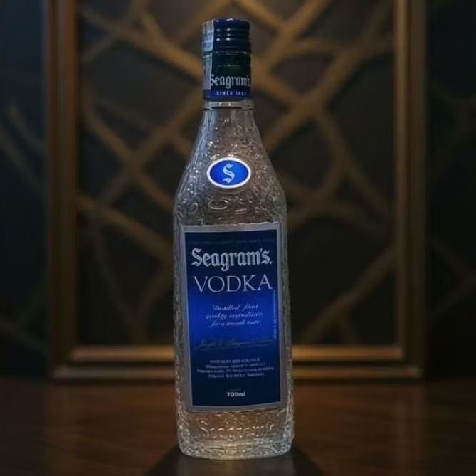 Botol Kaca Bekas Minuman Import Seagrams V0dka 700ml Botol Unik Untuk Hiasan Pajangan Dekorasi