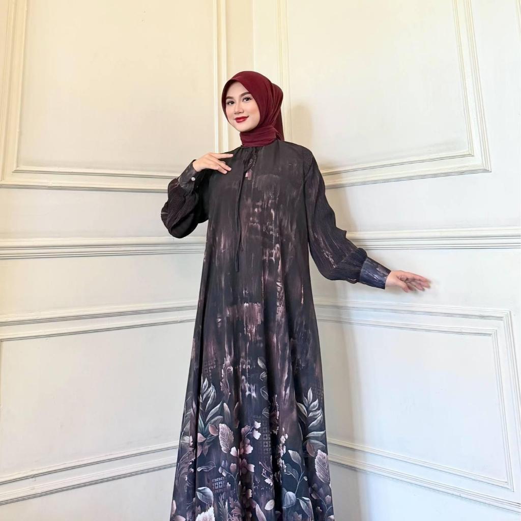 Hiraja - Gamis Sameera Bahan Ceruty Japan Mewah Elegant