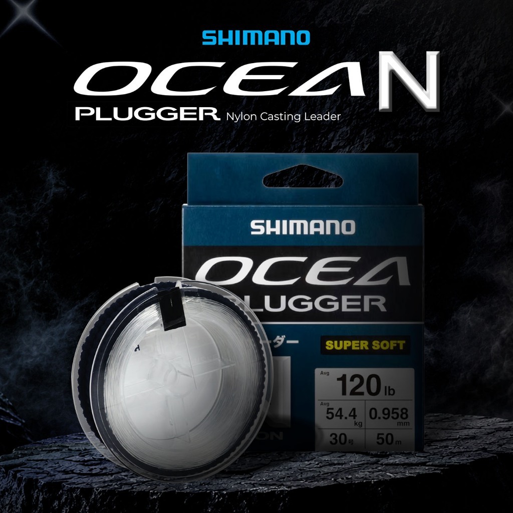 Senar Leader Shimano OCEA PLUGGER NYLON LEADER 50M 2026 | Made in Japan | Nylon Leader Resmi Galeri 