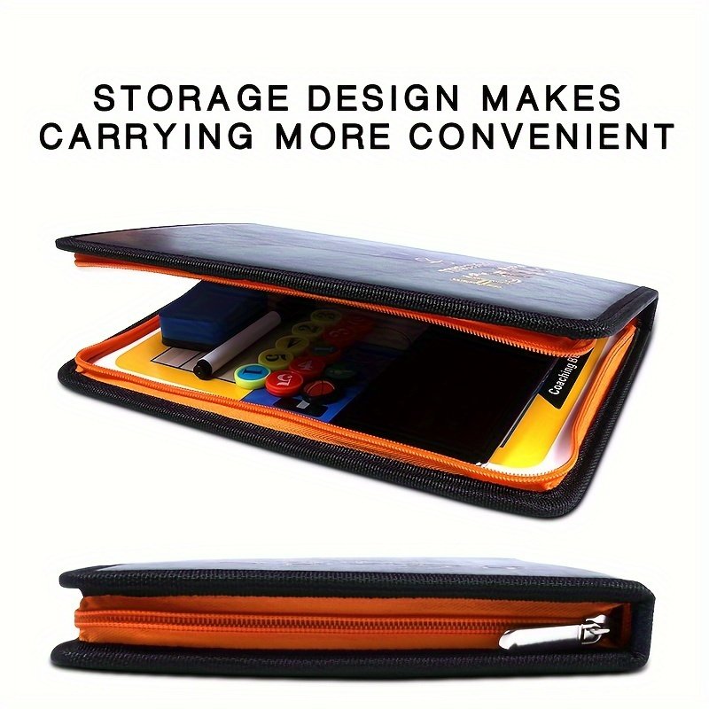 Basketball Coaching Board Coaches Clipboard Tactical Magnetic Board Four-Piece Basketball Zipper Tac