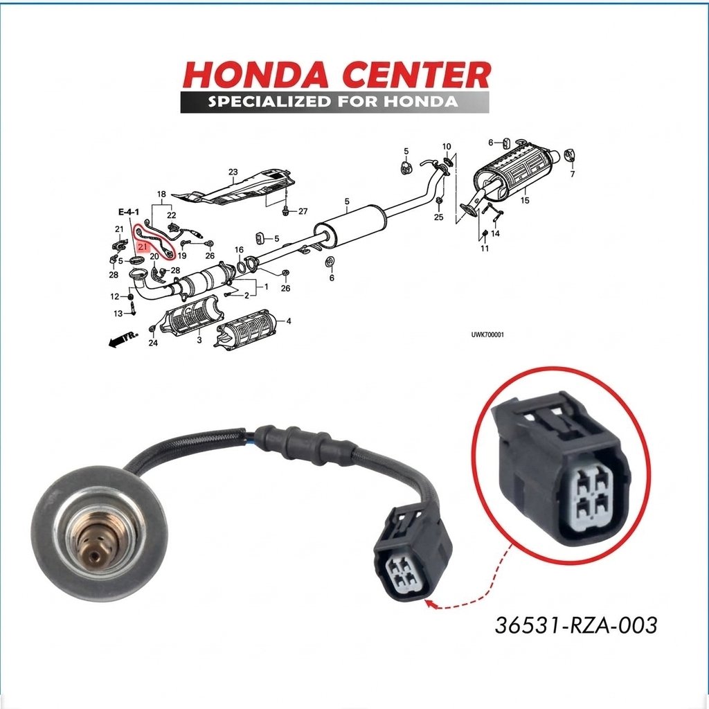 Sensor Oxygen Sensor Oksigen Oxigen S1 02 Gas Buang Honda Crv Re Gen3 2400cc 2008 2009 2010 2011 201