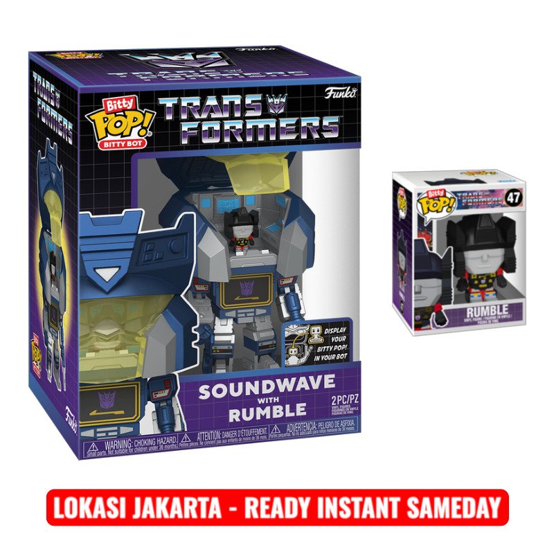 Funko Bitty Pop Bitty Bot Soundwave with Rumble Transformers