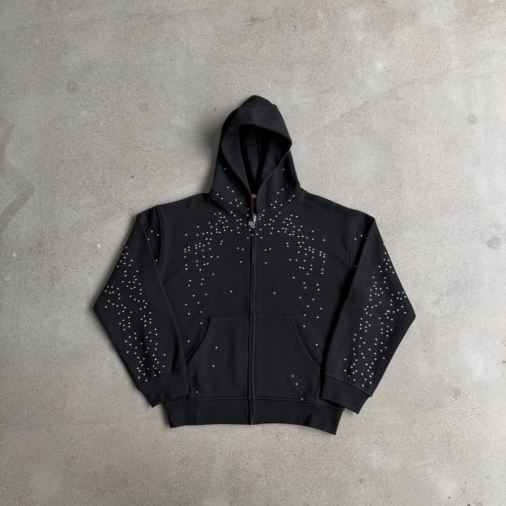 Davril Supply - Black Stardust Zip Hoodie