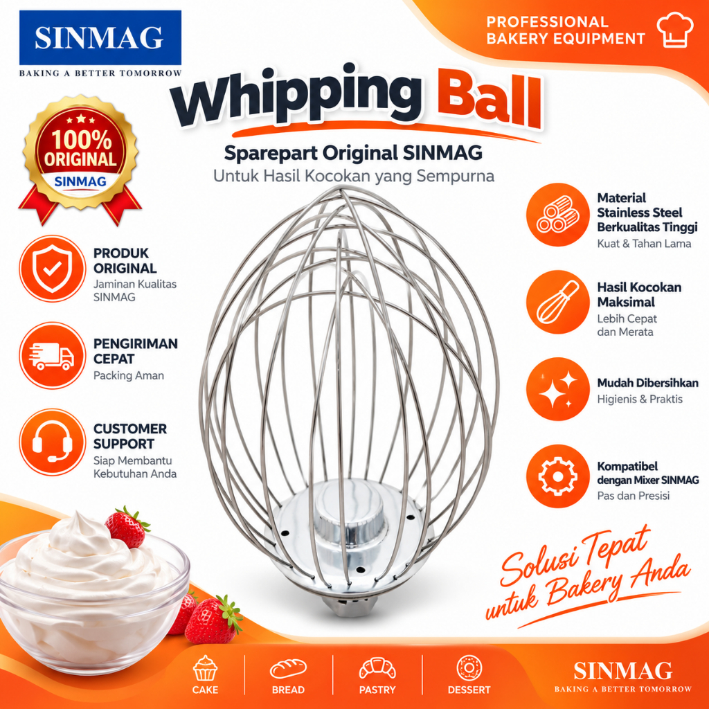 Whipping Ball /Whisk Mixer Sinmag Pengaduk Mixer SM-101/SM-201/SM-401 Original Sinmag
