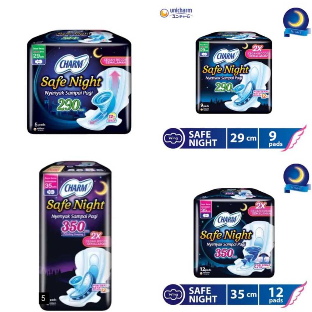 Charm Safe Night #Pembalut Charm Safe Night#Pembalut Wanita