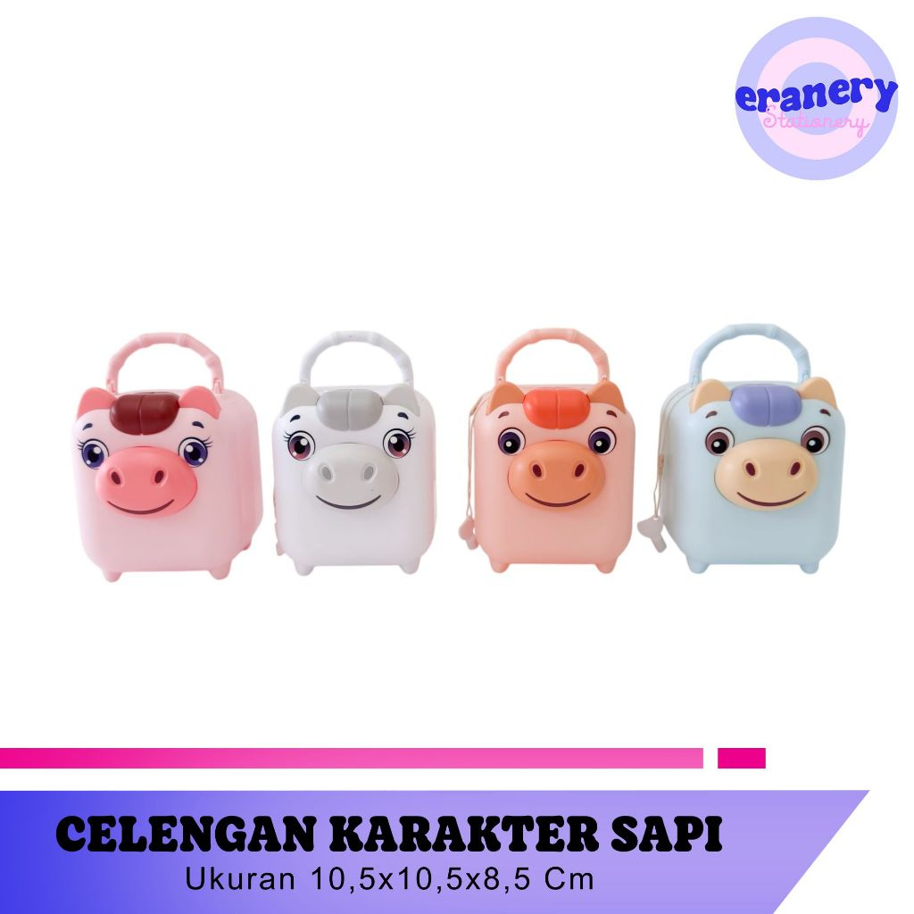 CELENGAN ANAK KARAKTER SAPI LUCU / TABUNGAN ANAK BENTUK SAPI LUCU