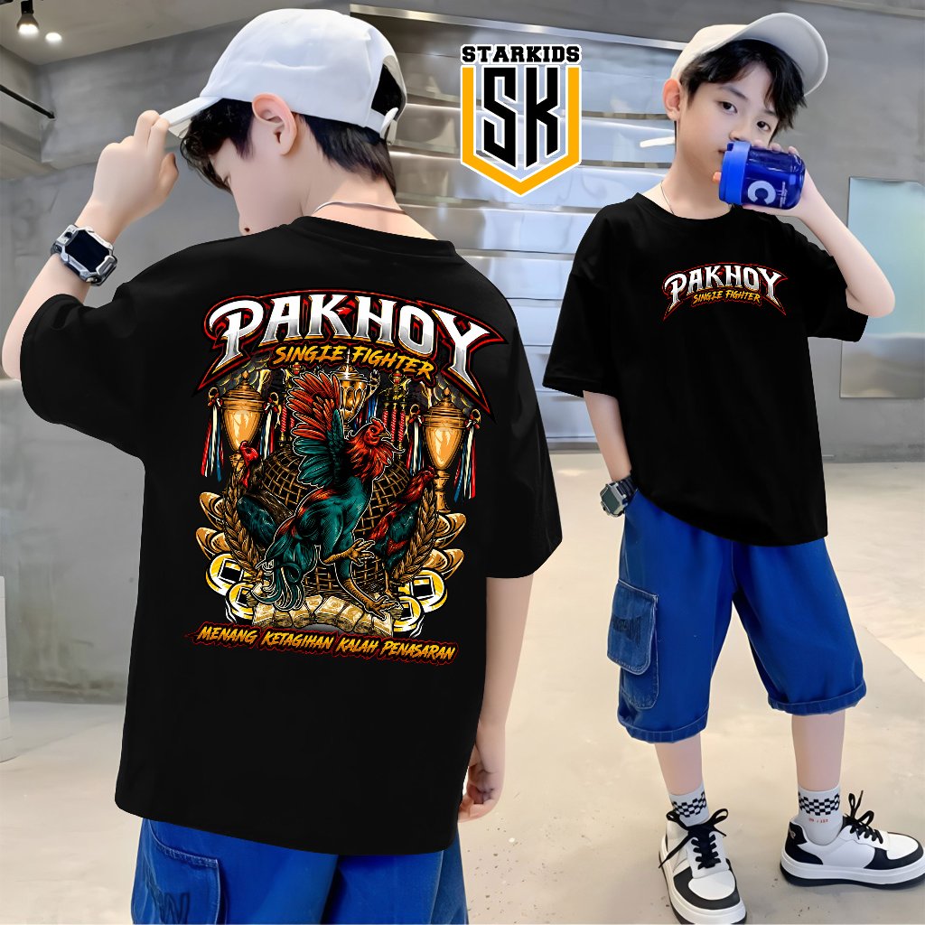 Kaos Anak Ayam Petarung Thailand Pama Pakhoy Bangkok Jago - Baju Ayam Aduan Single Fighter Menang Ke