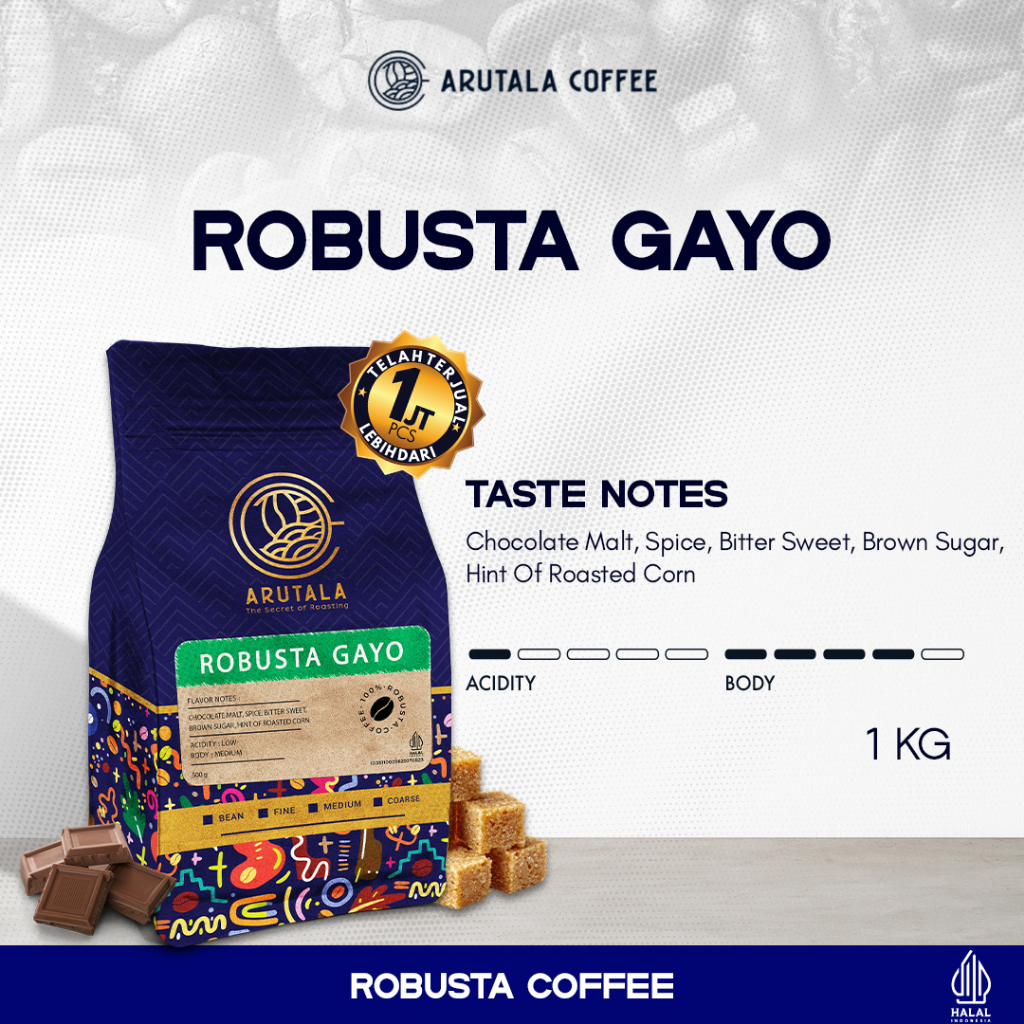 ARUTALA Kopi Gayo Alur Badak Robusta Coffee 1KG