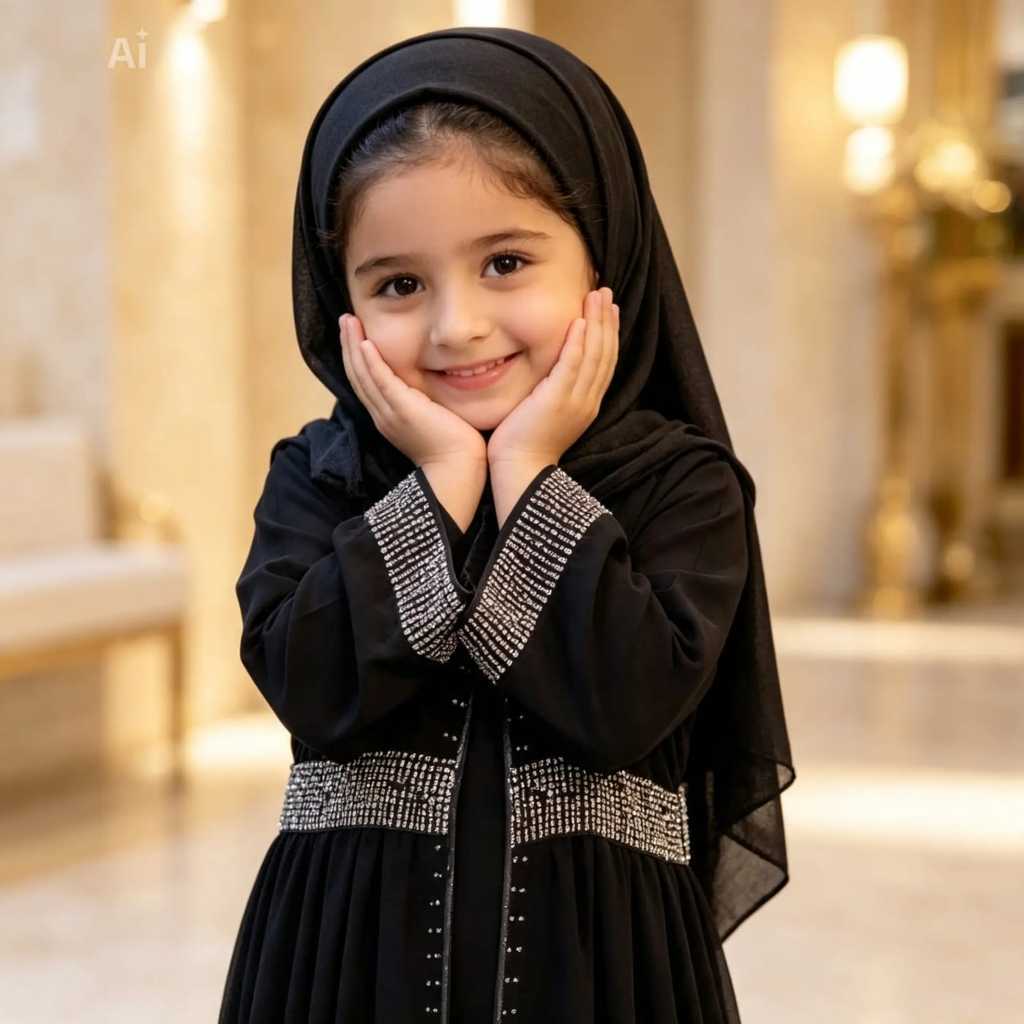 Abaya dubai swaroski anak abaya hitam anak gamis hitam anak dress anak abaya dubai 475 anak