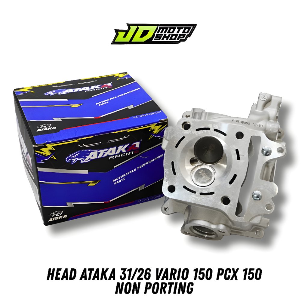 CYLINDER HEAD VARIO 125 / 150 26/31 ATAKA RACING NON PORTING HEAD ATAKA 31/26 VARIO