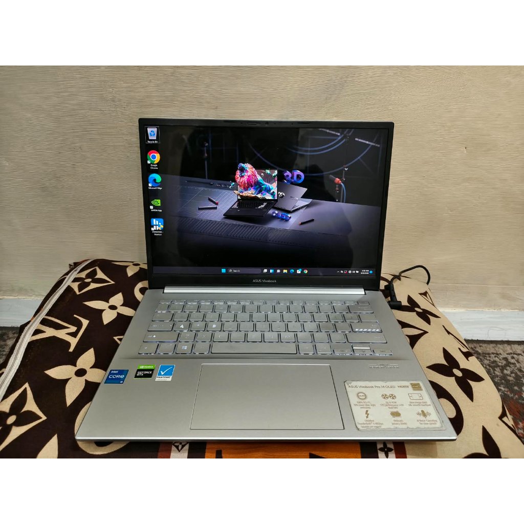 Laptop Asus Vivobook Pro 14 OLED 3K Core i5 Gen 11 8/256 Nvidia GTX 1650 4GB Siap Pakai