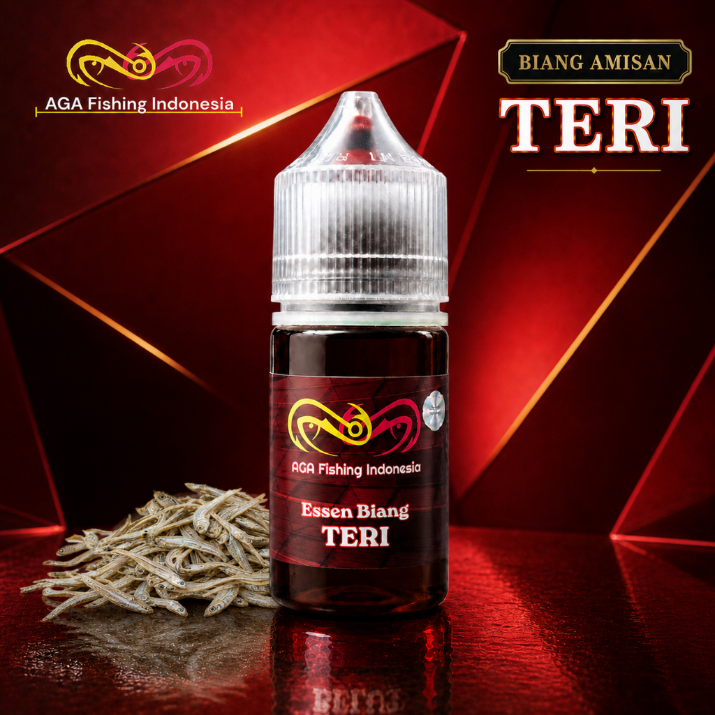 AGA Fishing Essen Biang Aroma TERI Super Pengumpul Ikan Campuran Umpan Pancing 10ml dan 30ml