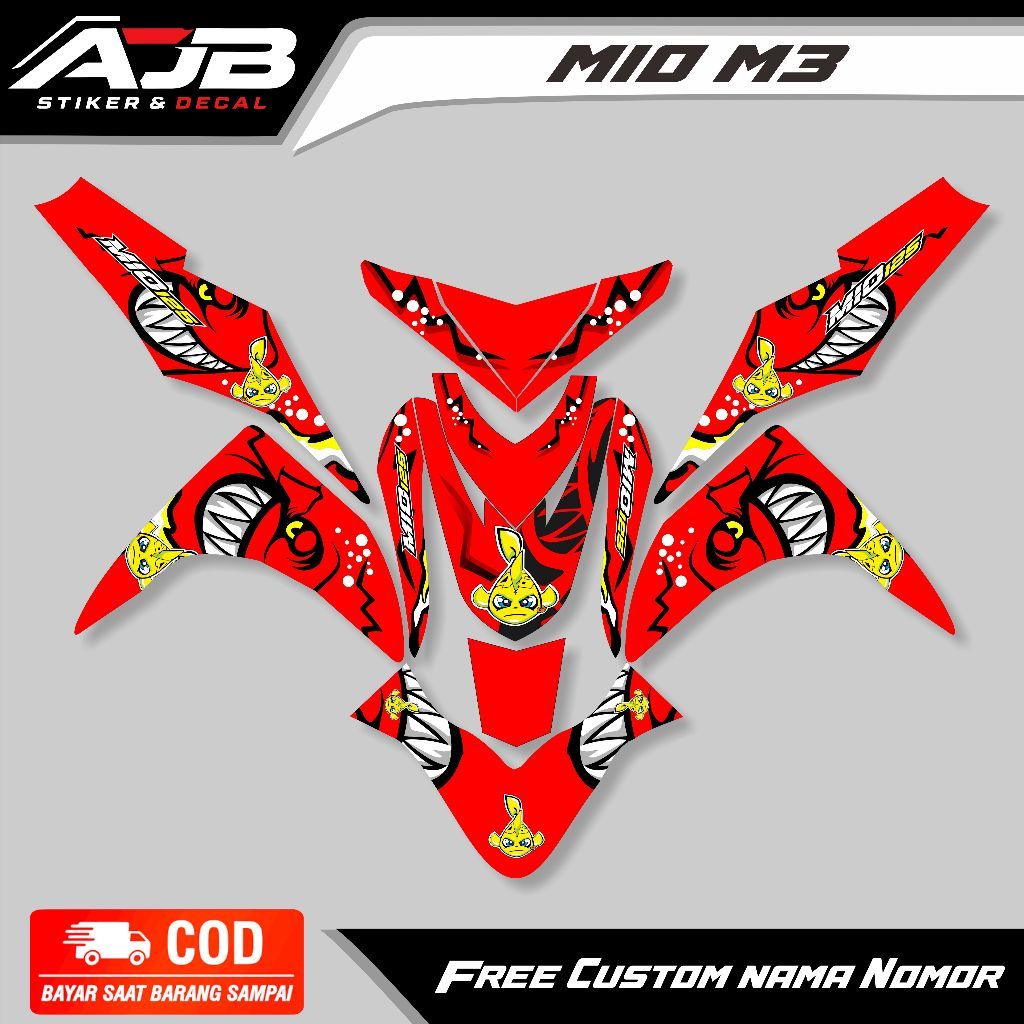 DECAL FULL BODY MOTOR MIO M3 - STIKER VARIASI MIO M3 - DECAL MIO M3 - STIKER DECAL MIO M3