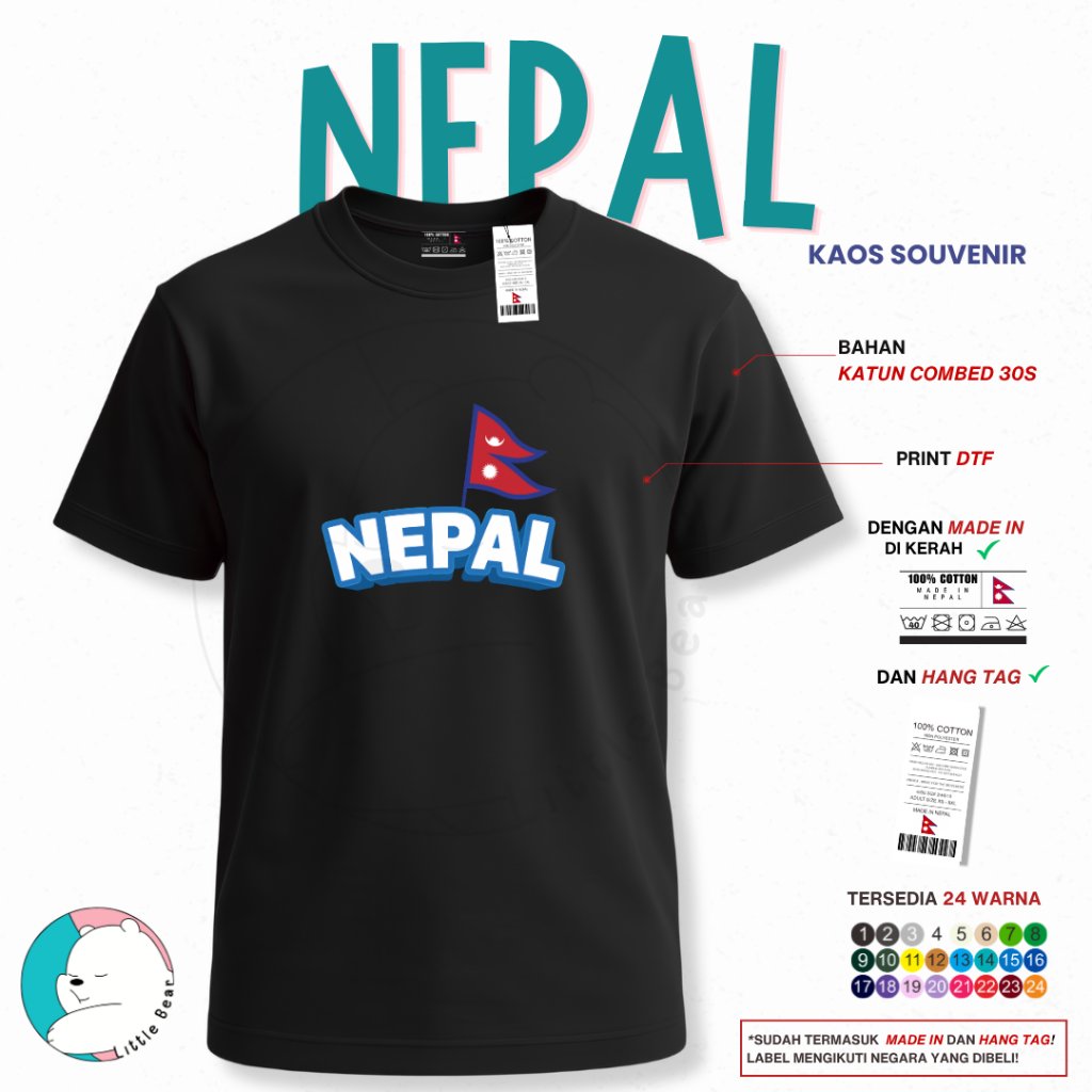 KAOS SOUVENIR NEPAL BANYAK MODEL BAJU OLEH-OLEH NEPAL KATHMANDU 3