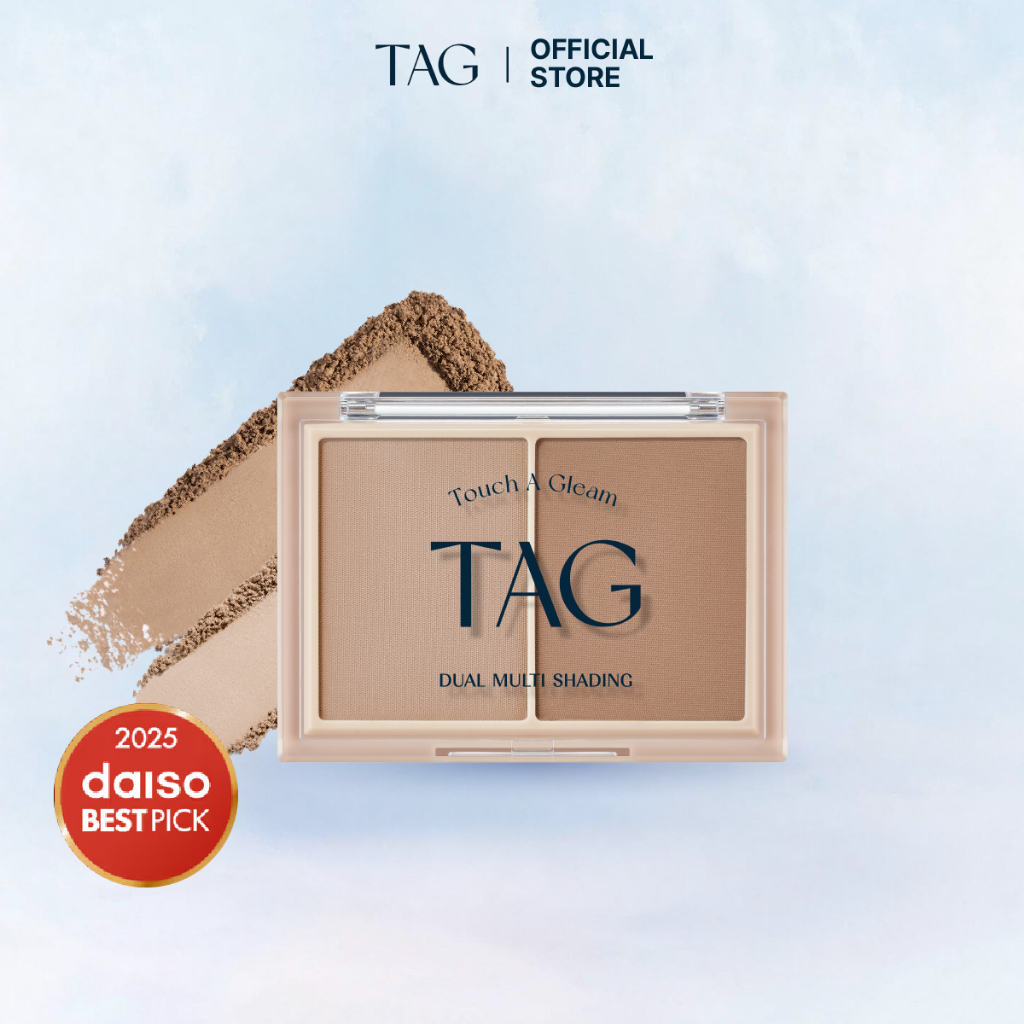 TAG Dual Multi Shading 9.4g | Contour Powder Wajah Dual Shade Natural Easy Blend Tahan Lama BPOM